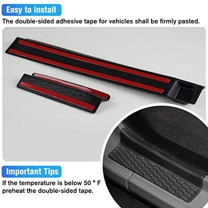 Door Sill Guard Kit Car Anti-Scratch Threshold Protector Door Entry Guard Scuff Plate Cover Compatible with Jeep Wrangler JL JLU 2018-2024 & Jeep Gladiator JT 2020-2022