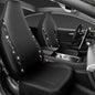 CAR PASS Leather Car Seat Covers High Back Bucket Bling Diamond Front Seats, Waterproof Universal Shining Glitter Crystal Sparkle Fit Model 3 Tesla Model Y, Truck SUV Cute Women Girl, Black Rhinestone - color: Black Rhinestone, size: Two Front Seats