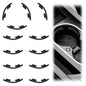 12 PCS Car Cup Holder Insert Limiter, Silicone Cupholder Insert, Silicone Waterproof Self-Adhesive Car Cup Holder Stabilizer, Self-Adhesive Cups Holder Inserts for Cars, for Car with Arc Leaf Design
