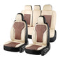 Coverado Car Seat Covers Full Set, Beige Brown Car Seat Covers, Luxury Diamond Leather Car Seat Cover with Carbon Fiber Weave, Spill-Proof Seat Cushions, Automotive Seat Cover Universal Fit Most Cars - color: BeigeBrown, size: Full set
