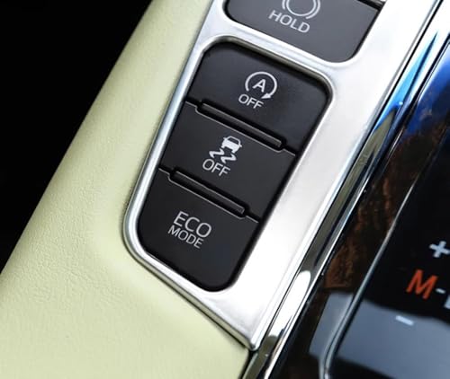 Car Accessories Fit for Toyota Alphard 2015-2021 Stainless Steel Interior Gear Shift handbrake Switch Panel Cover Trim 2PCS Set（Matte Silver） - color: Matte Silver