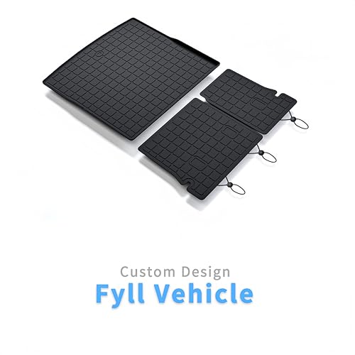 Cargo Mat with Backrest Protection for 2025 2026 Volkswagen Tiguan,TPE All Weather Protection Cargo Liner with Velcro Rear Seats Backrest vw car Accessories-Black - size: Cargo + Backrest