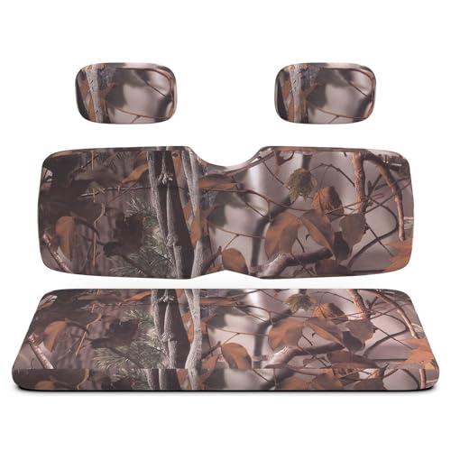KEMIMOTO UTV Seat Covers Waterproof 1680D Compatible with Ranger 500 700 800 2002-2008, Camo Bench Seat Cover with Durable Fabric and Waterproof PVC Coating，Parts Accessories