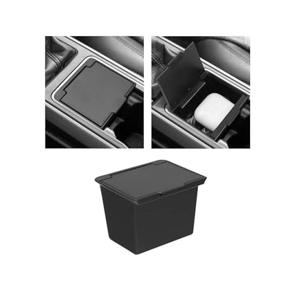Center Console Coin Box Organizer Compatible with Toyota 2016-2020 2021 2022 2023 Tacoma Accessories ABS Material Insert Cup Holder Storage Box