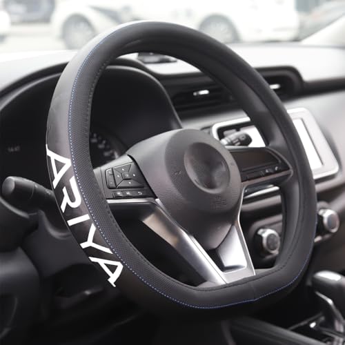 XITER Leather Steering Wheel Cover for Ariya 2023-2025,with Ariya Logo - color: Ariya 2023-2025,With "Ariya " LOGO