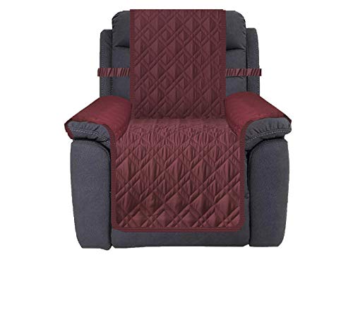 Ameritex Waterproof Nonslip Recliner Cover Stay in Place, Dog Chair Cover Furniture Protector, Ideal Recliner Slipcovers for Pets and Kids (Burgundy, 30'') - color: Burgundy, size: 30"