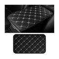 HZEL Car Center Console Cushion Pad, PU Leather Vehicle Armrest Protection Cover, Waterproof Automotive Interior Arm Rest Seat Box Mat Accessories, Universal for SUV, Sedan, Truck (Black/Gray) - color: Black/Gray