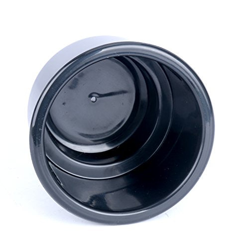 (Set of 3) Amarine-Made Black Recessed Plastic Cup Drink Can Holder with Drain for Boat Car Marine Rv - Black - size: 3