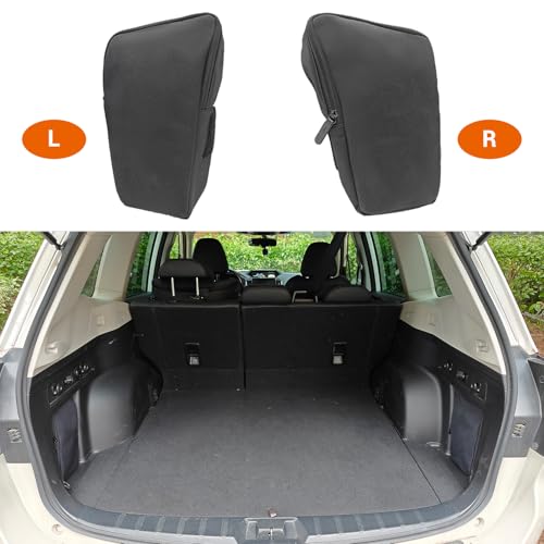 Trunk Upgrade, Trunk Organizer Pocket Bag, Trunk Cubby Storage bag, Cargo side pocket For Subaru Forester SK 2024 2023 2022 2021 2020 2019,Black, 2 pcs (Driver's side+Passenger's side) - style: Driver's side+Passenger's side, Trunk Storage bag