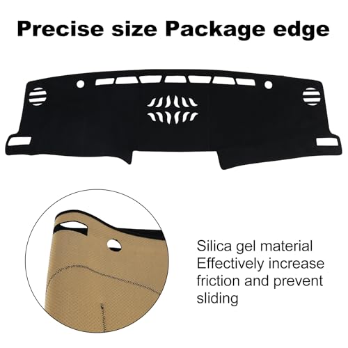 Dashboard Cover Mat for Lexus 2010-2022 GX GX460 GX400 Accessories Black Flannel Material Anti-Slip Dash Cover Mat Sunshade Glare UV Rays Protector - size: for Lexus 2010-2022 GX