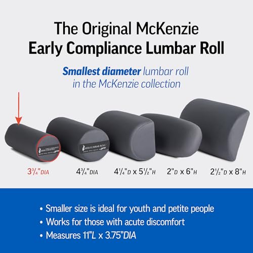 OPTP The Original McKenzie Early Compliance Lumbar Roll – USA Made Low Back Support and Lumbar Support for Office Chair — Lumbar Support for Car Seats, Desk Chair Back Support