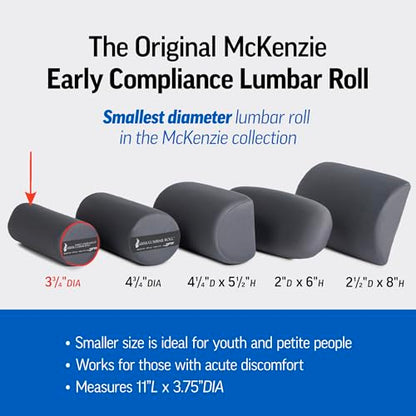 OPTP The Original McKenzie Early Compliance Lumbar Roll – USA Made Low Back Support and Lumbar Support for Office Chair — Lumbar Support for Car Seats, Desk Chair Back Support
