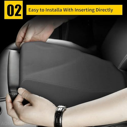 AOMSAZTO Armrest Covers for 2010-2014 Honda Crosstour Cloth Fabric - color: black-1