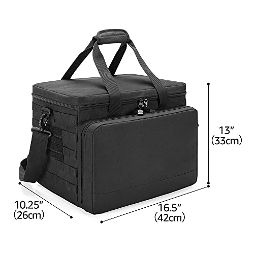 Trunab Patrol Bag Law Enforcement, Police Duty Bag, Car Front Seat Organizer Compatible with 15.6” Laptop, Multiple Compartment, Molle Webbing, Removable Strap, Detachable Kettle Bag