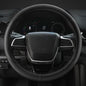 Customized Auto Car Steering Wheel Cover for Dodge Challenger Charger Durango Avenger Ram, for Dodge Accessories, 14.5-15 inch, Black - color: Black-2