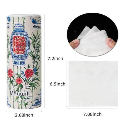 Car Tissue Holder,Tissue Box, Car Tissues Cylinder with Cap, Car Tissues Holder, Car Tissues Holder Round Container(4pk/200 Sheets) - style: Ginger Jars