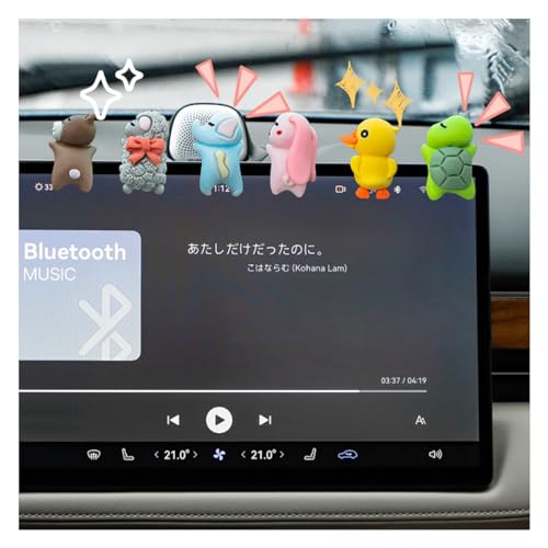 6PCS Car Navigator Screen Ornaments, Dashboard Ornaments, Funny Display Decoration, Interior Decoration Ornament Accessories for Women (Sleeping Animals) - size: Sleeping Animals