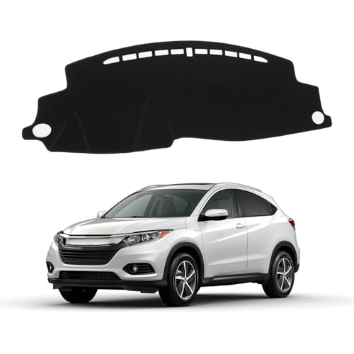 KUST Black Dash Cover for Honda HR-V HRV 2016-2021 2022 Dashboard Cover Non-Slip Center Console Dash Cover Interior for Honda HR-V HRV Accessories Custom Fit Dash Mat Sunshade Windshield Glare - size: 54''×19.2'' (Honda HR-V 16-22)