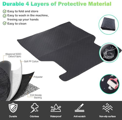 Front Cargo Trunk Liner Frunk Mat for Hummer EV Accessories All-Protection Cargo Mat Liner for 2022-2024 2025 2026 Hummer EV SUV Pickup Front Bed Mat Heavy Duty 3D Cargo Liner Protection (Style A)