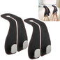 2PCS Car Purse Holder Hook, Seat Back Storage Hook, Leather-Wrapped Alloy Double Headrest Hook for Purses & Bags, Cute Car Interior Accessories for Women and Men, Black