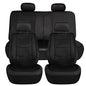 FH Group Full Set Faux Leather Car Seat Covers - Universal Fit, Low Back Front Seat Covers, Airbag Compatible, Split Bench Rear Seat Cover for SUV, Sedan Black - color: Black, style: Seat Covers