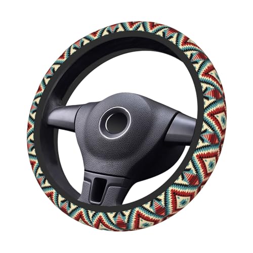 Native Southwest American Steering Wheel Covers,Anti Slip Sweat Absorption Elasticity Car Accessories Steering Wheel Protector Universal 15 Inch for SUV Sedan Vans Trucks - color: 7