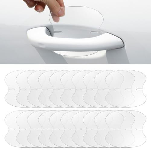 20Pcs Car Door Handle Potector, Clear Cars Door Handles Scratch Protector, TPU Protective Film Doors Sill Protectors for Vehicles, Cars Doors Edge Guards for Most Car Handle