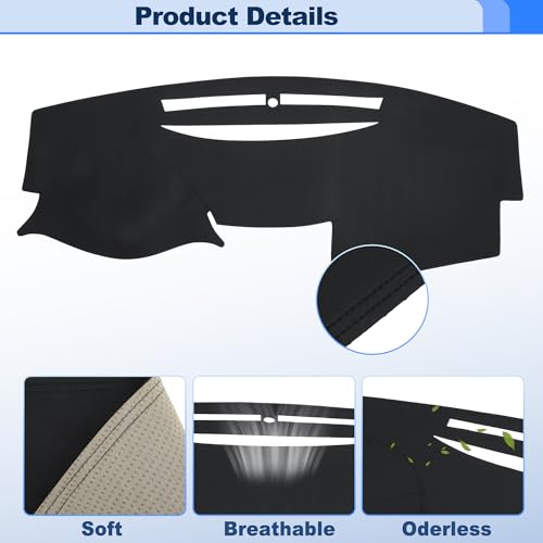 Leather Dashboard Cover for Toyota Camry XV40 2007 2008 2009 2010 2011 Interior Dash Cover Mat Pad Carpet Non-Slip Dashboard Protector Sunshine UV & Heat Resistant Black - style: for Toyota Camry XV40 2007-2011