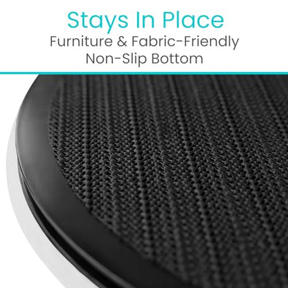 Vive Swivel Car Seat Cushion for Handicapped & Elderly Assistance - 360 Large Round Rotating Chair Pad with Memory Foam (Black)