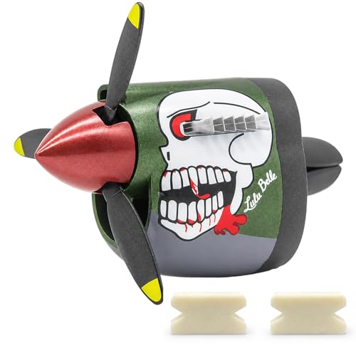 P-40 Warhawk Car Air Freshener with Spinning Propeller - Vent Clip Dashboard Decor for Men, Long Lasting Odor Eliminator wiht 5 Pack P40 Freshener Refills (P40-A) - color: P40-A