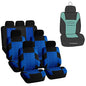 FH Group Three Row Set 7 Seater Blue Travel Master Car Seat Covers, Airbag and Split Rear Car Seat Cover Universal Fit Interior Accessories for Cars Trucks & SUV Automotive Seat Covers - color: Blue