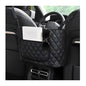 Car Handbag Holder Between Seats, Leather Large Capacity Front Seat Handbag Storage Organizer, Automotive Interior Storage Pocket for Cell Phone Document, Car Accessories