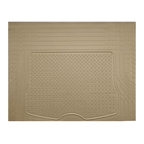 PIC AUTO Heavy Duty Cargo Liner, Trimmable All-Weather Rubber Trunk Mat for Cars, SUVs, Vans & Trucks, Anti-Slip Backing, Durable Protection, Large, Beige - color: Beige