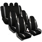 FH Group Three Row 7 Seater - Premium Modernistic Seat Covers - Fit Most Car, Truck, SUV, & Van Gray/Black - color: Gray, style: 7 Seater