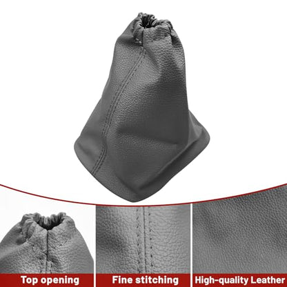 Compatible with Gear Shift Knob Boot Cover for Toyota Corolla 2007-2013, Leather Shifter Lever Knob Dust Cover for Dust Prevention & Protection Gray