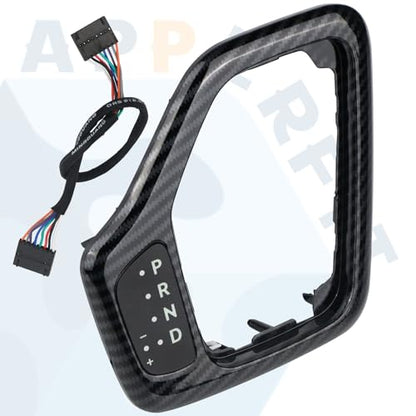 Transmission Shifter Bezel with Wire Harness 5YD27LS5AA 5YD27XSAAA 68413957AA Carbon Fiber for Gear Shift Compatible with 2014-2018 Jeep Cherokee Service Shifter - color: Carbon Fiber