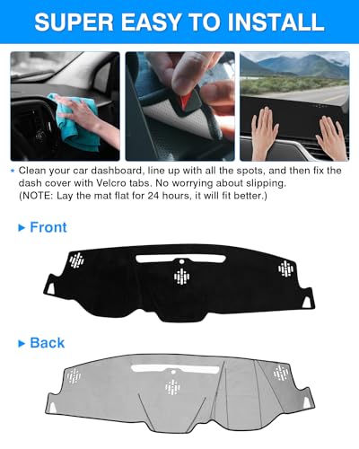 Autorder Dashboard Cover Mat for 2015-2020 Chevy Chevrolet Tahoe/Suburban/GMC Yukon Accessories Dash Cover Mat Flannel Sunshade Glare UV Rays Protector (Without Forward Collision Alert/HUD) - size: 2015-2020 Tahoe/Suburban