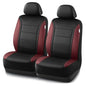 Road Comforts Leather Seat Covers, Breathable Car Seat Covers Front Seat for Men,Airbag Compatible, Automotive Seat Covers Set Universal Fit Most Cars,Vans,Truck,SUV - color: Red Wine Front