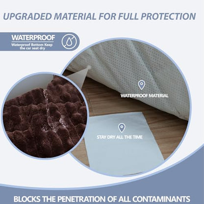 Dog Car Seat Waterproof Bed Cover Non-Slip Car Back Seat Soft and Comfortabl Pet Bed Mat Car Blanket for Travel Backseat Extender Seat Covers Dog Bed for Cars Trucks and SUVs (Dark Brown 23.6” x 51”) - color: Waterproof Dark Brown Cover