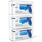 Triple Glove Box Holder Wall Mount, 3 Compartments Clear Acrylic Rubber Nitrile Gloves Dispenser for Lab, Hospital, Kitchen - Side-Loading - Mounting Hardware Included -10 x 3.5 x 16.4 IN - size: Triple