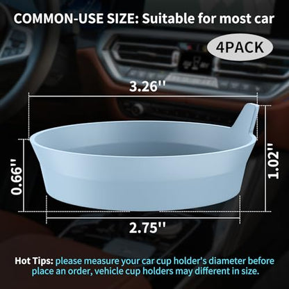 Car Cup Holder Coasters [4 Pack] Silicone Cups Mats, Automotive Universal Non-Slip Recessed Interior Accessories Ether - color: 4 Pack-ether