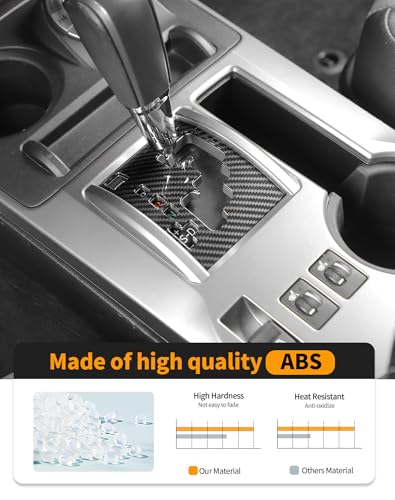 Hoolcar for Toyota 4Runner 2010-2024 LHD Center Gear Shift Panel Cover Trim Interior Accessories,Carbon Fiber - color: Carbon Fiber
