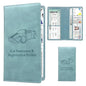 Leather Car Registration and Insurance Holder - Vehicle Glove Box Car Organizer,Auto Truck Comparment Accessories Case with Magnetic Closure for Driver License, Cards (Sky blue) - color: Sky blue
