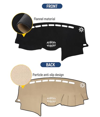 BIBLOZ Dash Cover for Lexus RX RX330 2004-2006/RX350 2007-2009/RX400h 2006-2008 Accessories Black Flannel Dashboard Cover Mat Car Dashboard UV Sun - size: 2007-2009 RX350