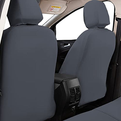 Flying Banner car seat Covers Protects Water Proof Faux Leather Carbon Fiber Front and Rear Bench Split 40/60 50/50 60/40(Gray Gray, Full Set - 8PCS) - color: Gray Gray, size: Full Set -- 8PCS