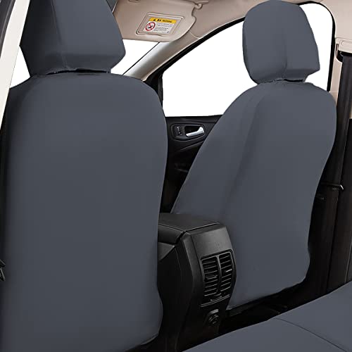 Flying Banner car seat Covers Protects Water Proof Faux Leather Carbon Fiber Front and Rear Bench Split 40/60 50/50 60/40(Gray Gray, Full Set - 8PCS) - color: Gray Gray, size: Full Set -- 8PCS