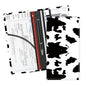 Leather Car Registration and Insurance Card Holder, Cute Car Accessories Vehicle Glove Box Car Organizer for Documents, Cards, License Black White Cow - color: Black White Cow