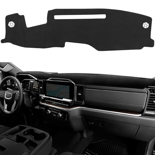 Dash Cover for 2022-2024 2025 2026 Chevy Silverado/GMC Sierra 1500 Dash Cover Mat Accessories 2024 2025 2026 Silverado/Sierra 2500HD 3500HD Non-Slip Center Console Protector Mat - color: for 22-26 Chevy/GMC