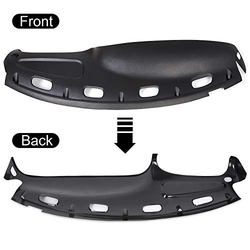 ECOTRIC Dashboard Cover Compatible with 1998-2001 Dodge Ram 1500/1998-2002 Dodge Ram 2500 3500 Black Dash Pad Cover - size: Medium