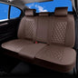Huidasource Coffee Back Seat Cover, Nappa Leather Rear Seat Cover Velcro Adjustable, Compatible with Seat Belts, Child Safety Seats, Universal Fit for Most Cars SUVs Trucks (Back Row/Coffee) - color: 01R# Coffee, size: Back Seat Cover